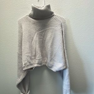 Turtleneck crop sweater